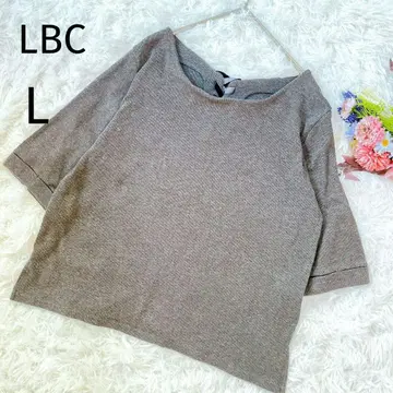 LBC 반팔 리브 컷소 백 리본 레이스업 그레이 L 5033