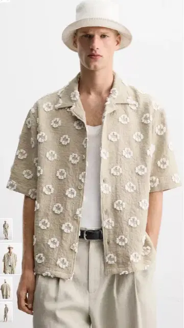 ZARA 텍스처드 자카드 셔츠