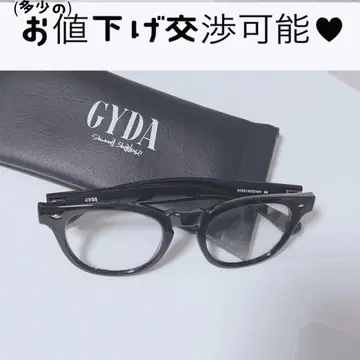 GYDA 블랙 프레임 안경 케이스 포함   패션 안경