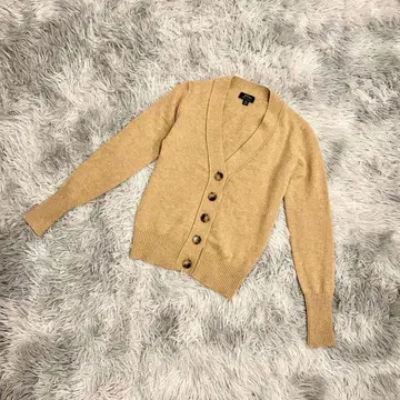 미사용급 'J.Crew' 제이크루 카디건 장소매 캐시미어 100%