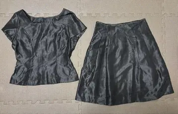 셋업 블랙 새틴 원단 광택