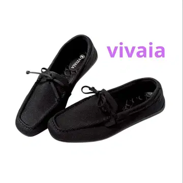 극품 비바이아 VIVAIA 펌프스 플랫 슈즈 로퍼 37 블랙