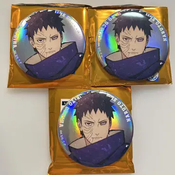 NARUTO 베이스야드 오로라 캔뱃지 오비토 3개 세트
