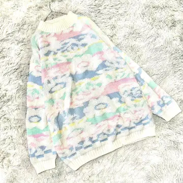전체 패턴 아메리칸 빈티지 풀오버 니트 미국 중고 의류 빈티지 희귀