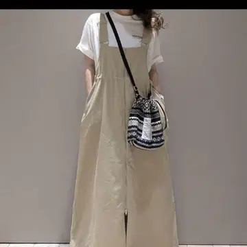 베이지 310 멜빵 원피스 렙심 미사용 새상품