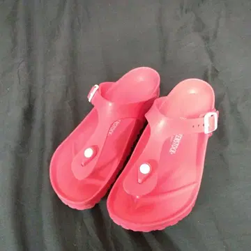 BIRKENSTOCK 기제 샌들 사이즈 39 레드와 핑크의 중간