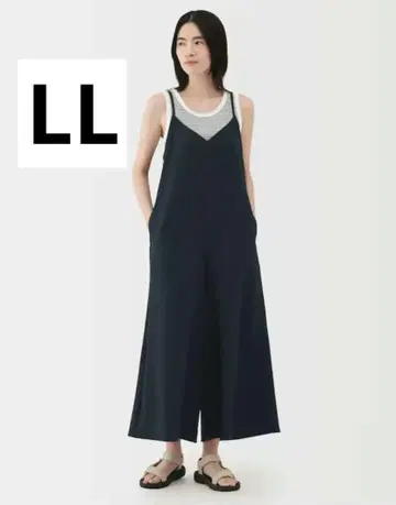 무인양품 바람이 통하는 스트레치 사커 살로페트 LL 네이비