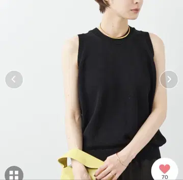 플라주 이탈리아 양모 탱크 블랙