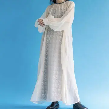 mystic 모리카와기획 시어 레이어드 원피스 세트