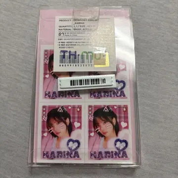 aespa POPUP 레트로 키링 세트 트레이딩 카드 KARINA 카리나