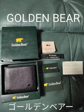 새 제품 미사용 Golden Bear 두겹 지갑 검정색 대용량 수납