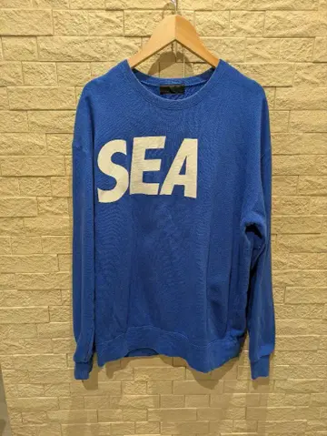 WIND AND SEA 로고 트레이너 블루