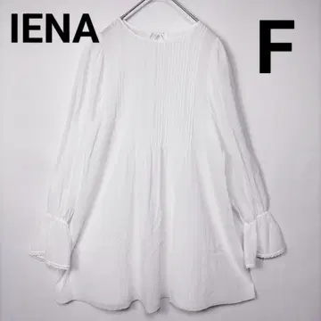 새상품급 이에나 핀턱 블라우스 플레어 블라우스 긴팔 루즈핏 화이트