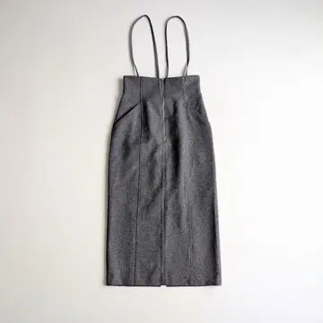 알루르빌 프론트 지퍼 서스펜더 스커트 알루아빌