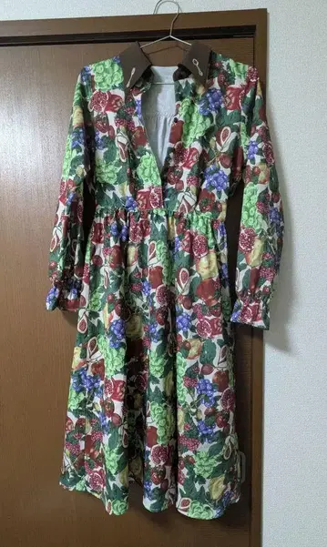 후르츠 패턴 레트로 원피스