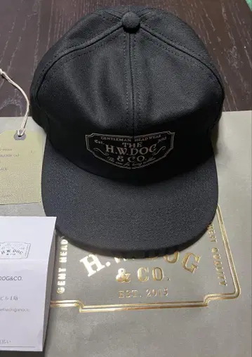 H.W.DOG&CO. 검은색 캡 사이즈 38