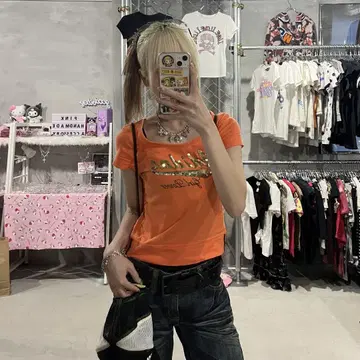 아디다스 adidas 스팽글 반짝이는 피치 티 사이드 라인 티셔츠