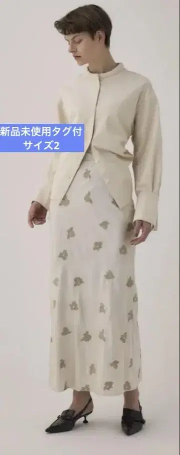 M_ 리사이클 폴리에스테르 새틴 원단 자수 새틴 스커트