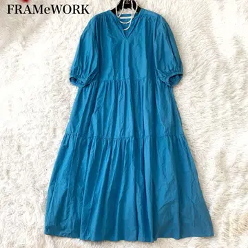 FRAMeWORK 코튼 티어드 원피스 롱 2024년 정가 18,000엔