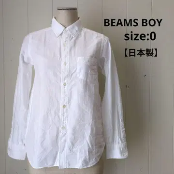 비스 보이 BEAMS BOY 옥스퍼드 버튼다운 셔츠 흰색 0