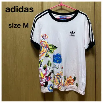 adidas / 아디다스 링거 티셔츠 L 꽃무늬 트레포일 y2k