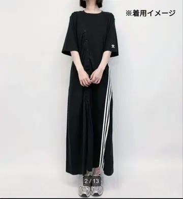 adidas 아디다스 반팔 롱 원피스 3선 트레포일 S
