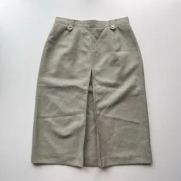 빈티지 쇼와 레트로 스커트 톤다운 카키 일본제 70년대 80년대