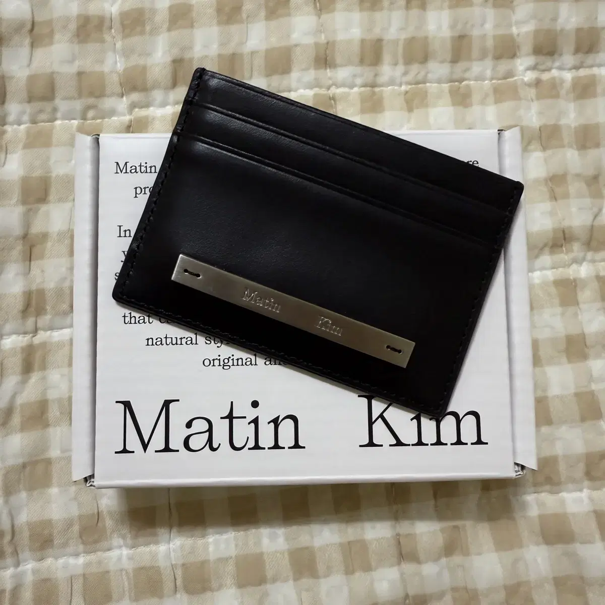 MATIN KIM | 마뗑킴 Matin Kim Card Wallet Black on Bunjang