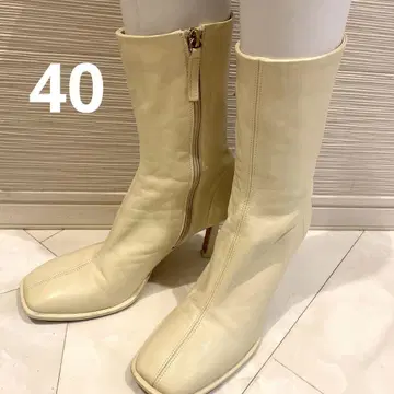 ZARA 숏부츠 핀힐 40 아이보리