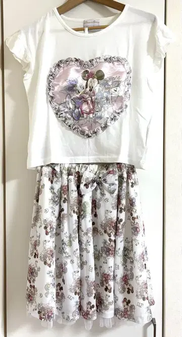 디즈니 스토어 Angelic Pretty 콜라보 티셔츠 스커트