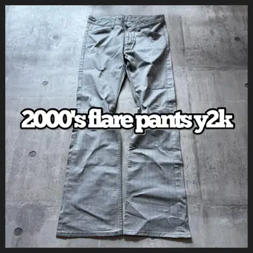 2000's flare pants herringbone y2k mode
