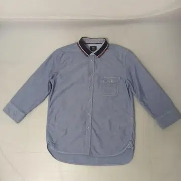 가격 협상 가능 BEAMS HEART 블루 7부 소매 셔츠