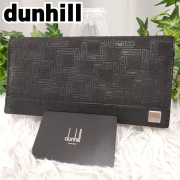 던힐 장지갑 블랙 가죽 D8 dunhill 지갑 가죽 블랙 올 패턴