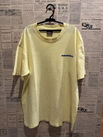 1990년대 O'NEILL 노란색 티셔츠