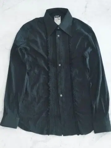 D&G 핀턱 블랙 드레스 셔츠