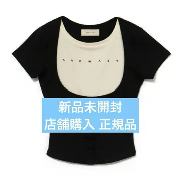 andmary Mary logo tops black