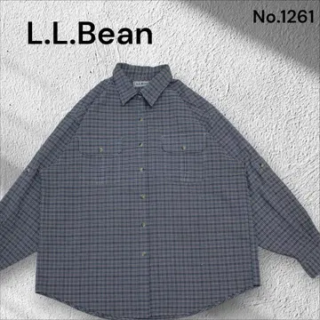 L.L.Bean 80년대 빈티지 체크 무늬 긴팔 셔츠