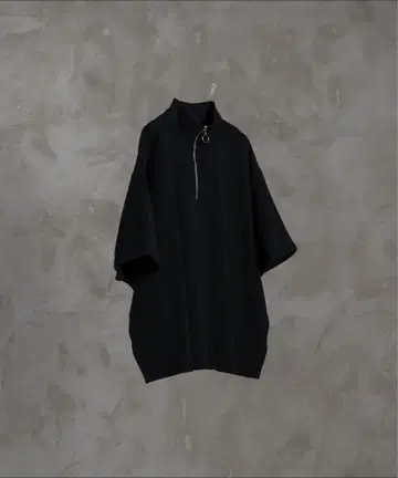 엑스트라 퀄리티 코튼 분또 돌먼 하프 링 지퍼 T