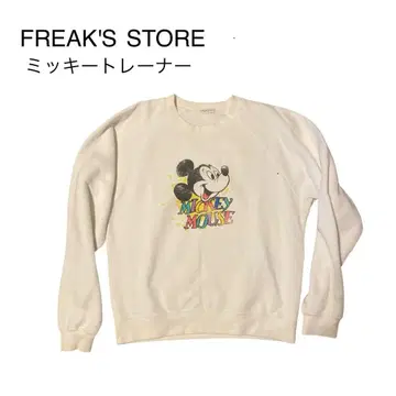 FREAK'S STORE 미키 마우스 뒷면 털털한 스웨트 트레이너