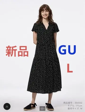 GU 티어드 원피스 반소매 L