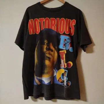 NOTRIOUS B.I.G. 블랙 부트레그 티셔츠 랩 XL 사이즈