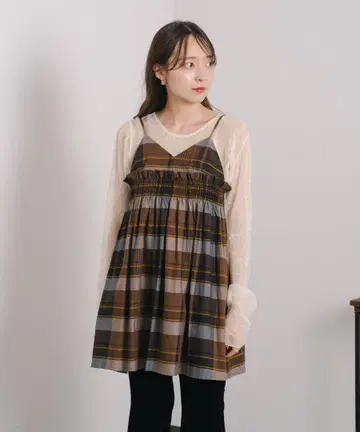 카스타네 새상품 2way 캐미 튜닉 브라운