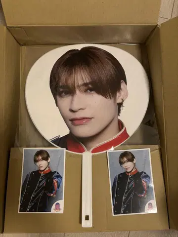 EBiDAN 부채와 사진 2장 세트