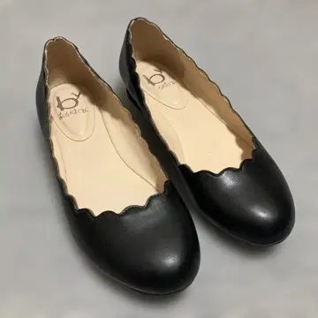 플랫 슈즈 검정 22.5cm 긴 다리 아저씨