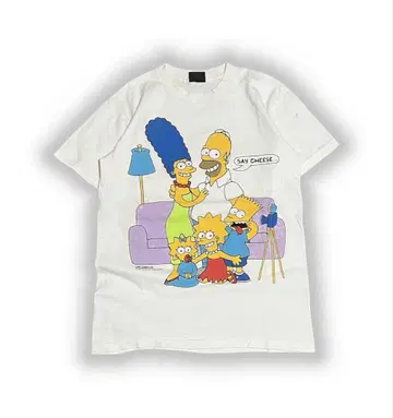 90s usa 제작 심슨 vintage 셔츠 카피라이트 M