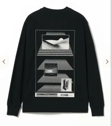 C.E. 시이이 cav empt 론t 그래픽 백 로고 검정 L