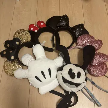 미키 미니 귀 머리띠 세트