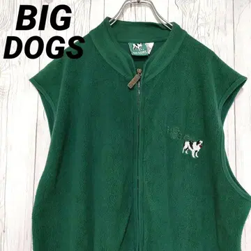 초레어 빅독스 BIGDOGS 플리스 베스트 자수 로고 90년대 L