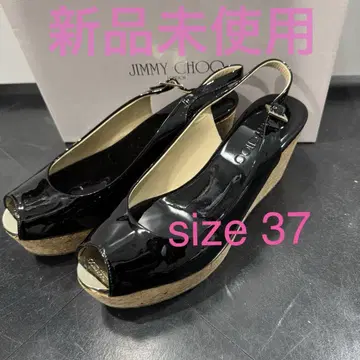 JIMMY CHOO 지미추 샌들 웨지 솔 패트너 레더 37