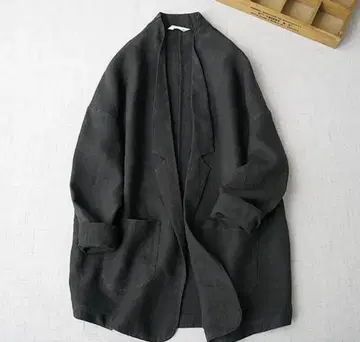 린넨 재킷 블랙